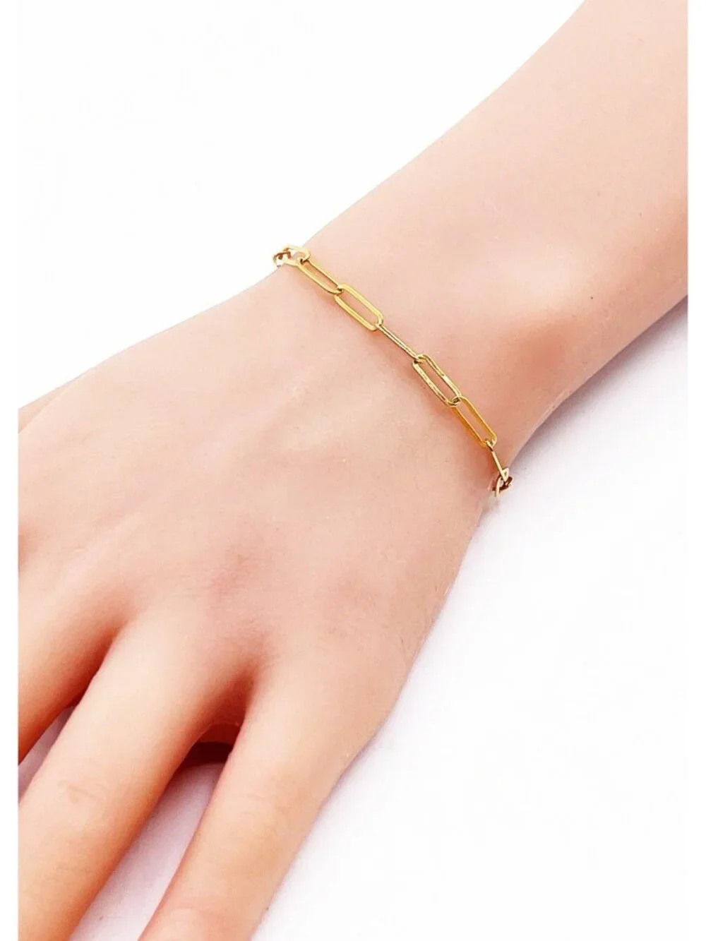 New Kendra Scott 925 Sterling Silver Vermeil Large Paperclip Chain Bracelet